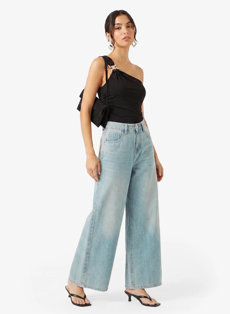 Ginger  High Rise Wide Leg Jeans for Women | Best Price UAE