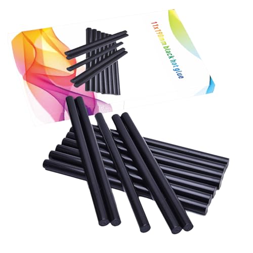 Mangocore Black Hot Glue Sticks: 12 Pack Full Size Glue Sticks Bulk for Hot Glue Gun 8 Inch Long X .43 Inch Diameter (12PCS Black) - Image 1