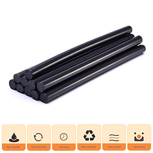 Mangocore Black Hot Glue Sticks: 12 Pack Full Size Glue Sticks Bulk for Hot Glue Gun 8 Inch Long X .43 Inch Diameter (12PCS Black) - Image 3