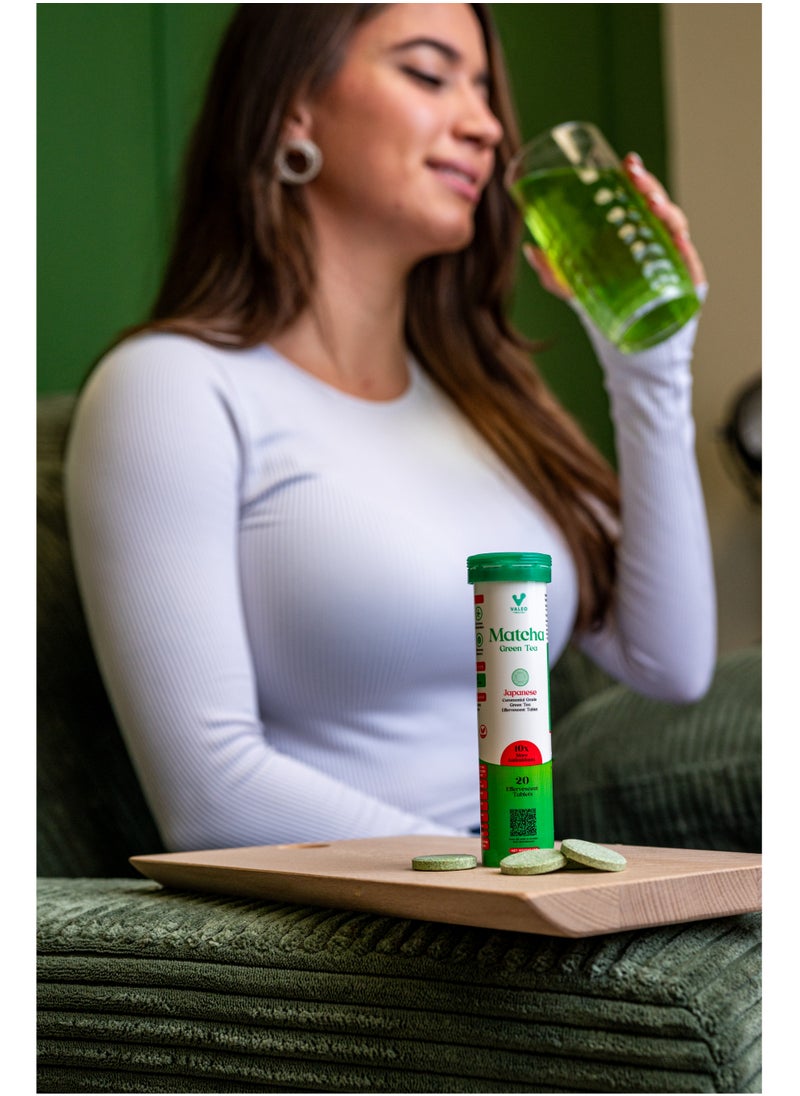 VALEO VALEO MATCHA GREEN TEA EFFERVESCENT TABS (20) |ORGANIC JAPANESE CEREMONIAL-GRADE MATCHA | INSTANT ENERGY BOOST, DETOX & GLOWING SKIN | PERFECT FOR LATTES, SMOOTHIES & ON-THE-GO WELLNESS Pack of 3 - pzsku/ZB46F455965473112AC64Z/45/_/1736583898/b6846fbe-7c90-4c17-96ca-27f758771867