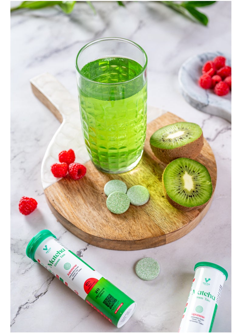 VALEO VALEO MATCHA GREEN TEA EFFERVESCENT TABS (20) |ORGANIC JAPANESE CEREMONIAL-GRADE MATCHA | INSTANT ENERGY BOOST, DETOX & GLOWING SKIN | PERFECT FOR LATTES, SMOOTHIES & ON-THE-GO WELLNESS Pack of 3 - pzsku/ZB46F455965473112AC64Z/45/_/1736590908/f2cbc72e-0a90-4898-ac20-7a62422efffc