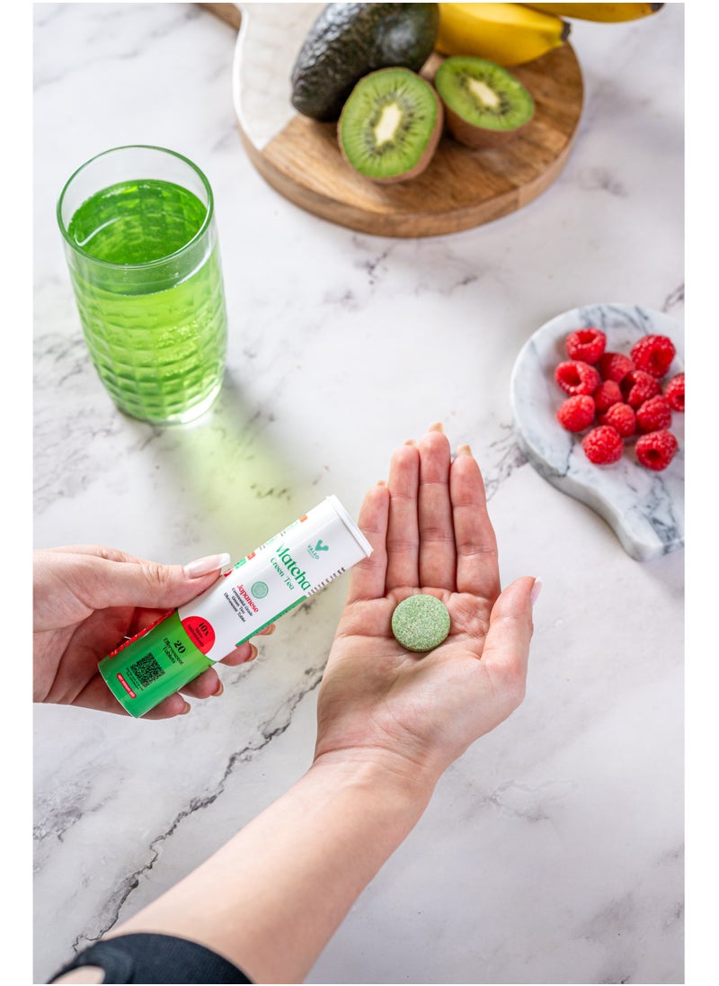 VALEO VALEO MATCHA GREEN TEA EFFERVESCENT TABS (20) |ORGANIC JAPANESE CEREMONIAL-GRADE MATCHA | INSTANT ENERGY BOOST, DETOX & GLOWING SKIN | PERFECT FOR LATTES, SMOOTHIES & ON-THE-GO WELLNESS Pack of 3 - pzsku/ZB46F455965473112AC64Z/45/_/1736590910/ff9bc1e6-915b-4b88-be4a-63125d4120f1