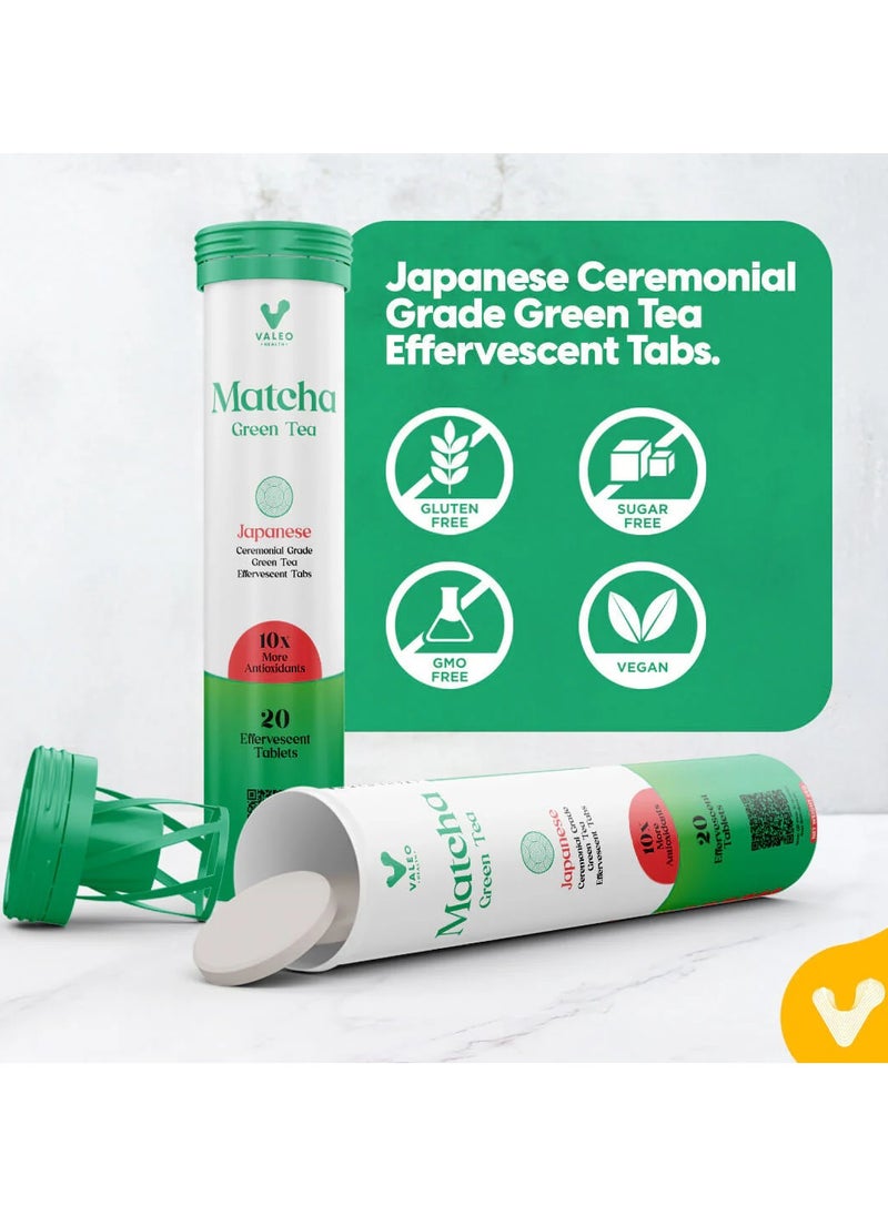 VALEO VALEO MATCHA GREEN TEA EFFERVESCENT TABS (20) |ORGANIC JAPANESE CEREMONIAL-GRADE MATCHA | INSTANT ENERGY BOOST, DETOX & GLOWING SKIN | PERFECT FOR LATTES, SMOOTHIES & ON-THE-GO WELLNESS Pack of 3 - pzsku/ZB46F455965473112AC64Z/45/_/1736590911/db7283fa-db7d-46d3-919a-a954d3ee7127
