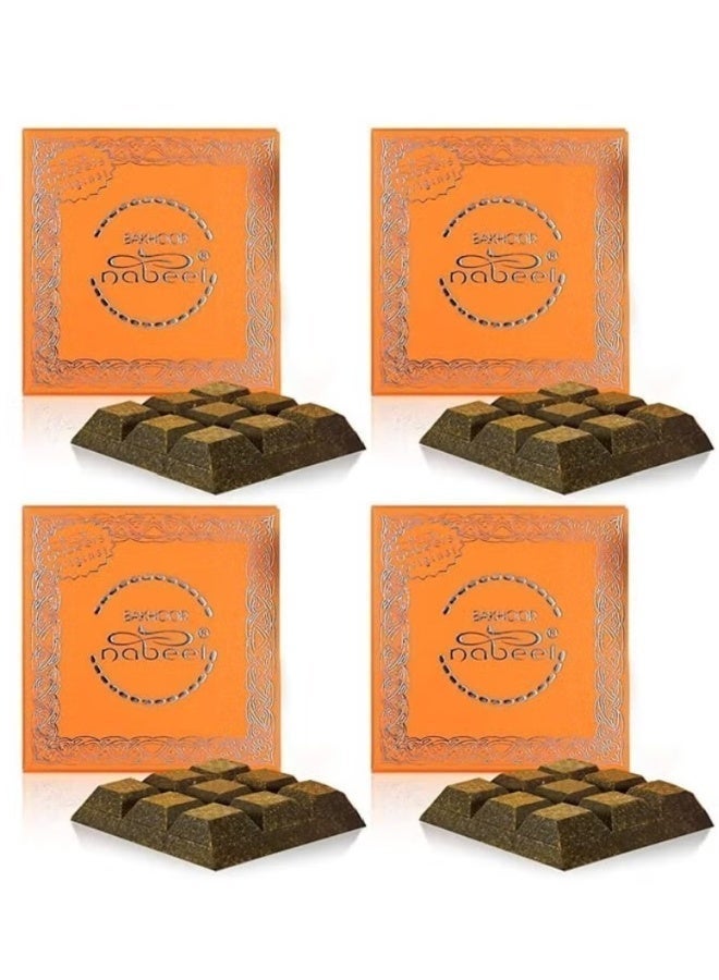 Nabeel Pack of 4 Bakhoor Nabeel 40 Grams Beautiful Smelling Popular Oudh Incense Solid Perfume Bar - Image 2
