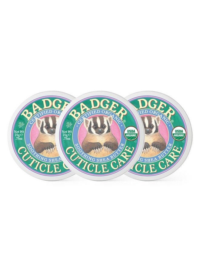 Badger بلسم العناية بالبشرة العضوية، كريم العناية الطبيعية بالأظافر مع زبدة الشيا، مستخلص نبق البحر الغني بالفيتامينات يساعد على تقوية وتهدئة واستعادة البشرة الجافة والمتشققة، رائحة الحمضيات الخفيفة 0.75 أونصة (عبوة من 3 قطع)  - Image 1