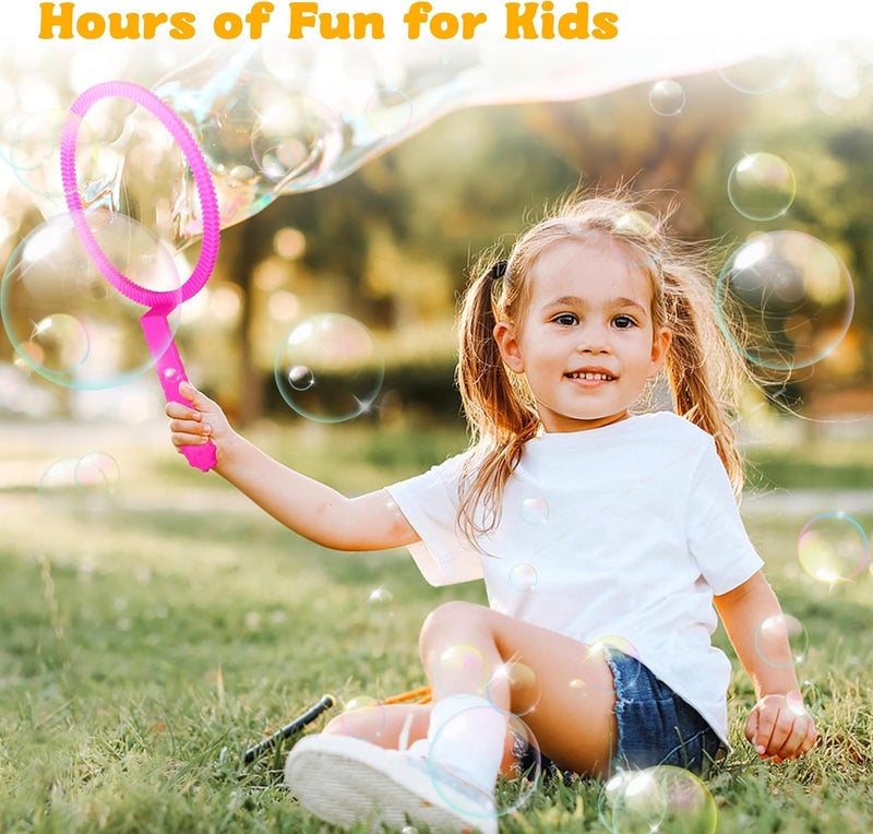 iShyan Bubble Wands Set for Kids,17 pcs Assorted Bubble Wands with Tray, Big Bubble Maker Wand for Kids Summer Outdoor Games,Birthday Party,Family Event,Gifts for Bubble Lovers - Image 5