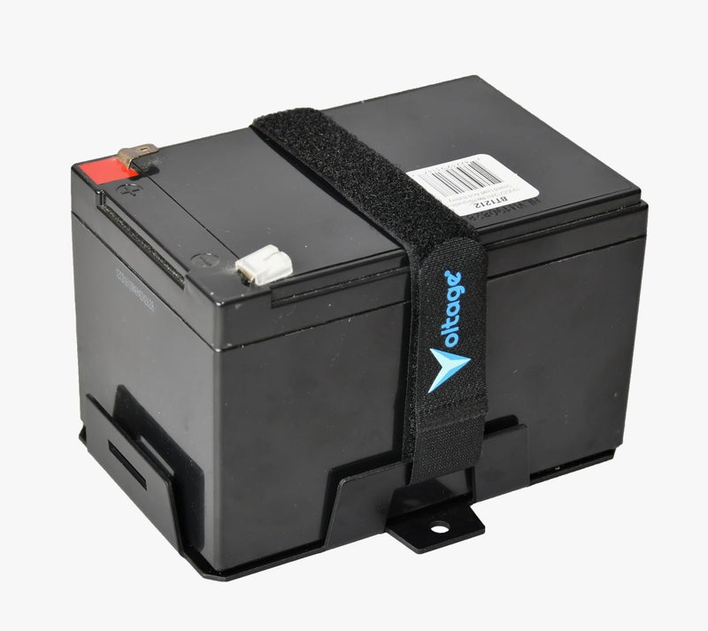 Voltage Small Battery Tray for 12V 15AH, 12V 12AH,12V 9AH, 12V 8AH, 12V 7AH,12V 6AH, 6V 7AH, 6V 12AH, YTX7B-BS, YTX9-BS, YTX14BS Batteries and More. Battery Mount with Hold Down Strap VT-100 - Image 5
