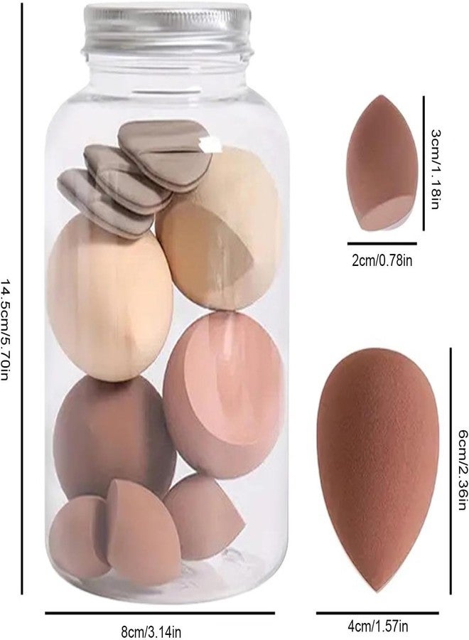 Aternal مجموعة إسفنجات مكياج مكونة من 10 قطع، إسفنجة بيوتي بلندر لدمج كريم الأساس مع إسفنجات مكياج صغيرة وإسفنجة بودرة للأصابع، إسفنجات مكياج ناعمة لتطبيق مستحضرات التجميل على الوجه، مناسبة للبودرة والسائل والمكياج الجاف والرطب. - Image 2