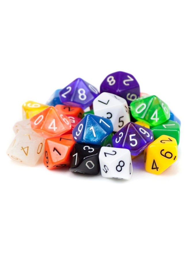 Wiz Dice Bulk Random Polyhedral Dice (D10-25 Pack) - Polyhedral Role Playing Dice In Unique Colors - Dnd Accessories For Ttrpg Dice Games - Ideal Roleplaying Game Dice  - Image 2