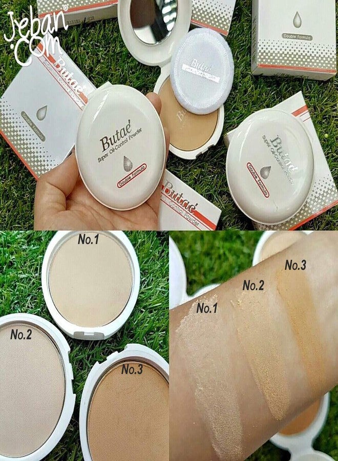 BUTAE Super Oil Control Face Compact Foundation Powder loose Translucent Perfect Skin Smooth Oil-free Pressed Pale Natural Lightweight long-lasting & Makeup Matte 0.50 Oz (14g) - Image 2