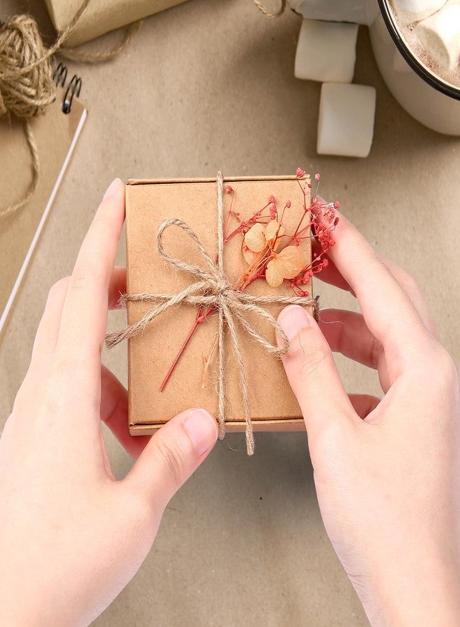 Naler 24 Pcs Small Gift Boxes with Ribbon - 3x3x1.2in Mini Kraft Boxes for Crafts, Sturdy Cardboard Boxes for Packaging Small Business, Handmade Jewelry, Party Favors(Brown - Image 5