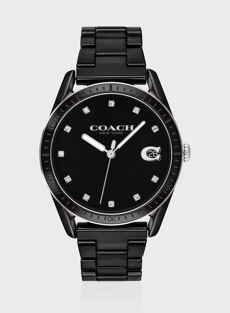 COACH Preston Steel Strap Analog Watch