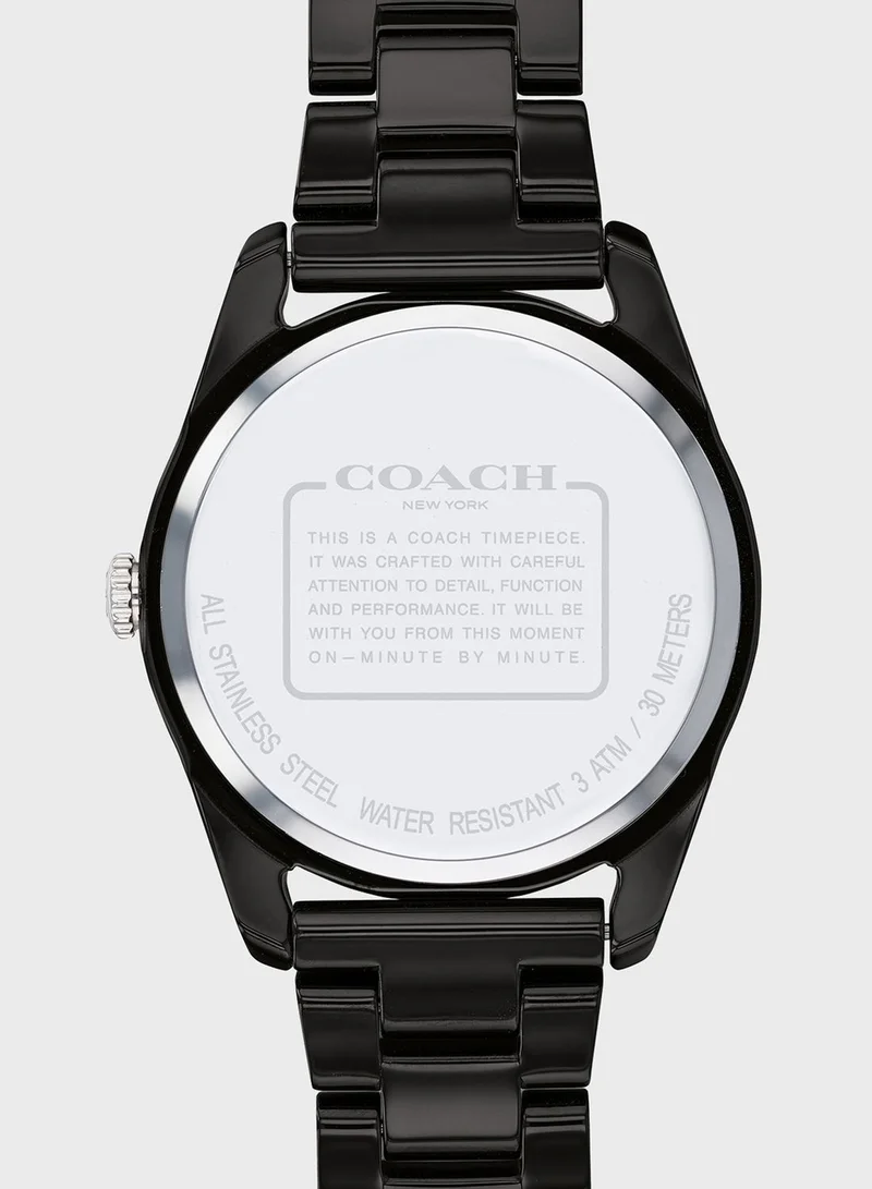 COACH Preston Steel Strap Analog Watch