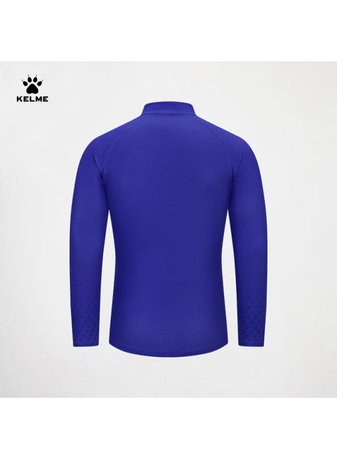 Kelme Snake Year Series Men's Sports Sweatshirt Football Training Outdoor Running Half-zip Pullover Indigo 3XL - Image 2