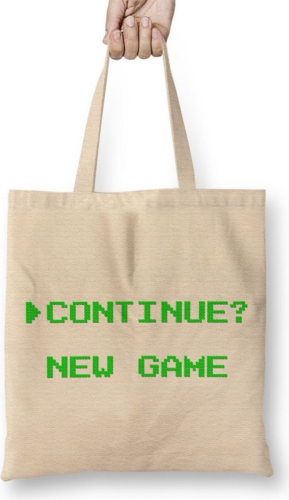 Baskı Dükkanı Print Shop Camiseta Gamer Arcade Cloth Bag Long Handle