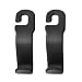 AMVOYOA Leather Car Seat Hooks UShaped Purse Holder for Car Fully LeatherWrapped Headrest Hooks for Purses Bags Coats Durable Seat Back Organizer for Travel Daily Use Black 2 Pack - Image 2