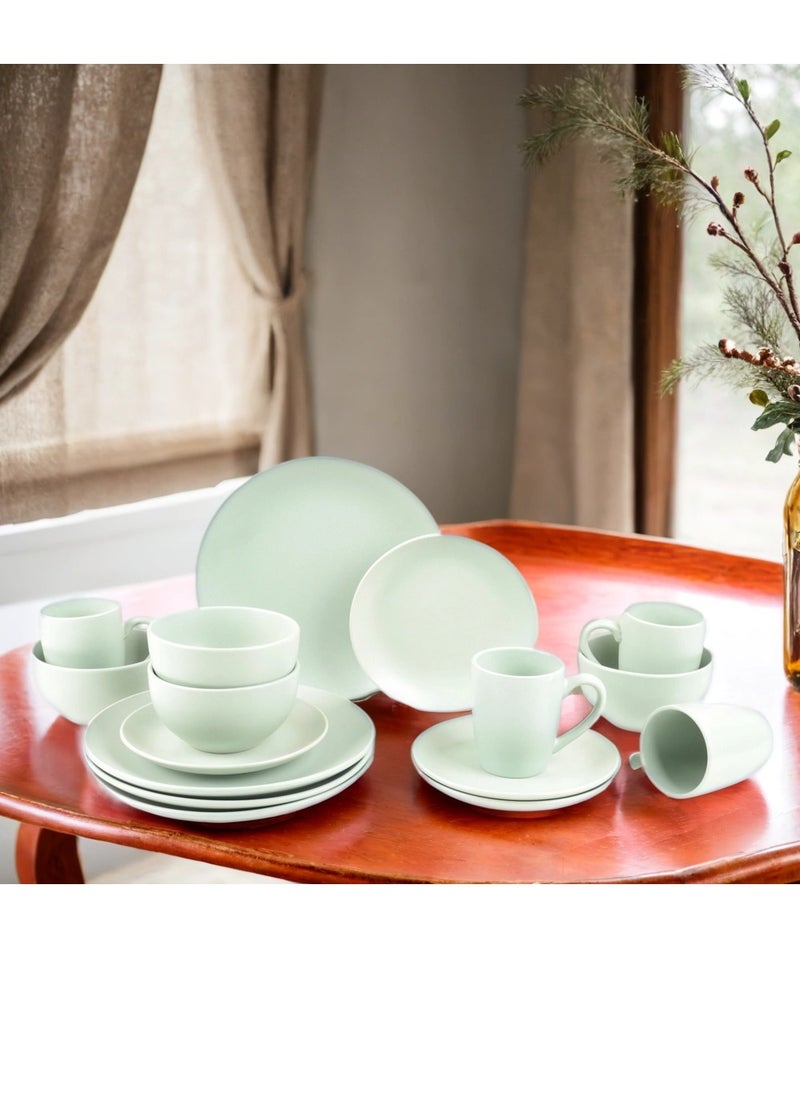 HOMEVEO A luxurious porcelain travel set consisting of 16 pieces  - Image 1