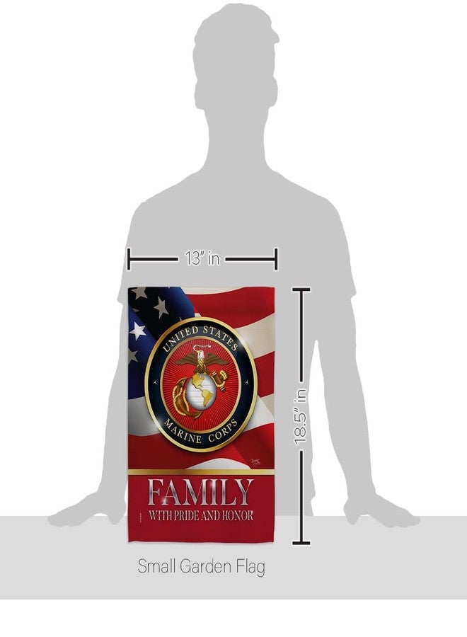 Breeze Decor US Marine Family Honor Garden Flag - Armed Forces Corps USMC Semper Fi United State American Military Veteran Retire Official - House Banner Small Yard Gift Double-Sided Made in USA 13 X 18.5 - Image 2
