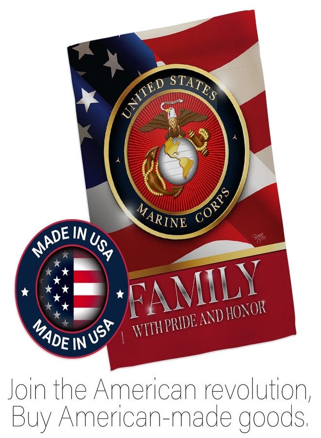 Breeze Decor US Marine Family Honor Garden Flag - Armed Forces Corps USMC Semper Fi United State American Military Veteran Retire Official - House Banner Small Yard Gift Double-Sided Made in USA 13 X 18.5 - Image 5