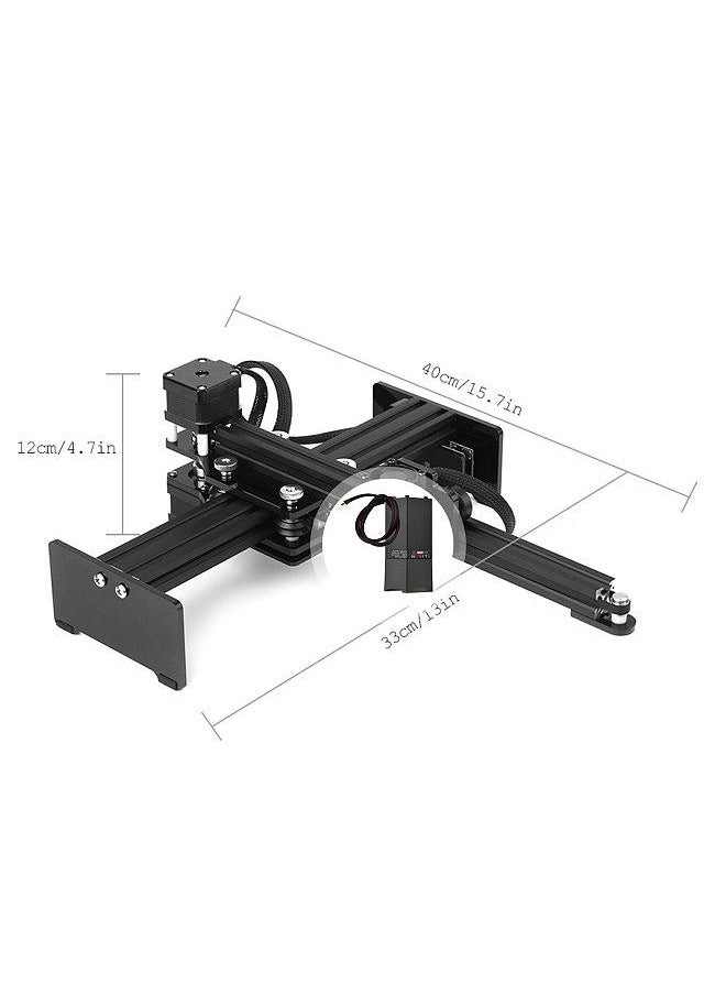 Generic - 450nm 50W Laser Engraving Machine Fixed Focal Length Mini Desktop Laser Engraver Printer Portable Carver DIY Laser Brand Mark Printer Working Area 170x200mm, Compatible with GRBL Software - Image 1