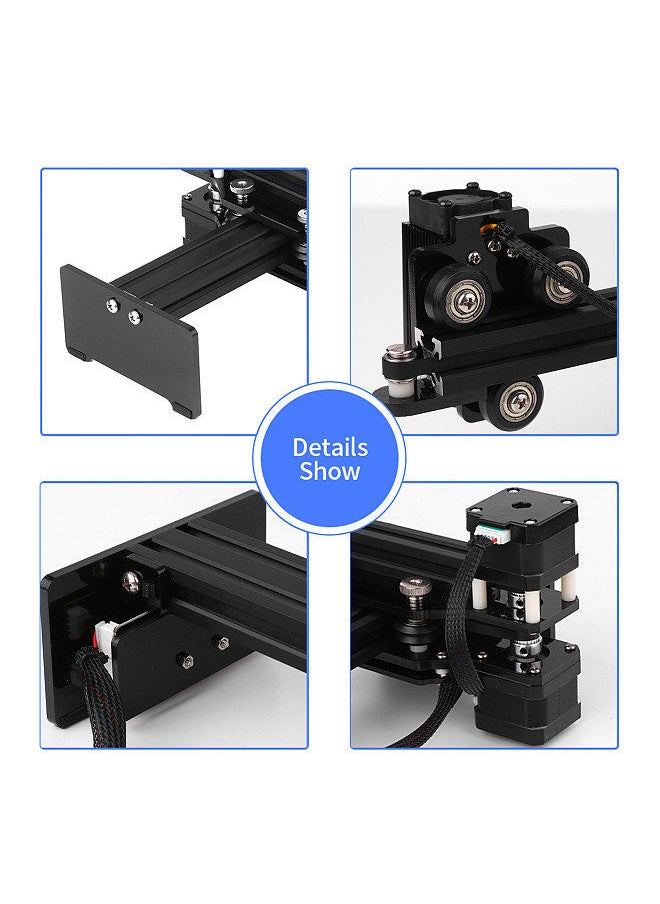 Generic - 450nm 50W Laser Engraving Machine Fixed Focal Length Mini Desktop Laser Engraver Printer Portable Carver DIY Laser Brand Mark Printer Working Area 170x200mm, Compatible with GRBL Software - Image 1