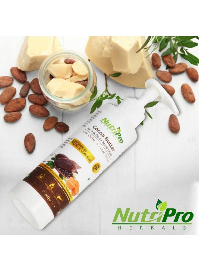 NutriPro Cocoa Butter Face & Body Moisturizer | With Cocoa Butter & Coffee | Non-Sticky Body Lotion for Women & Men| For Intense & Long Lasting |No Silicones Paraben Free (400ml) (Pack of 2) - Image 5