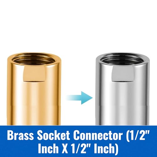 KINIK CP Socket Connector for Pipe Fittings (1/2" Inch X 1/2" Inch) – Durable, Corrosion-Resistant Brass Connector for Secure and Leak-Proof Pipe Fittings and Plumbing Applications. - Image 4