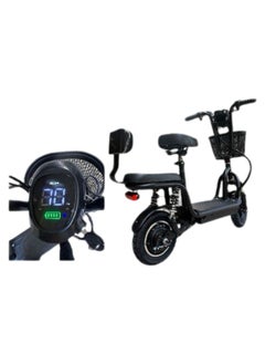 ESCOT Electric Scooter | Electric Scooter with Extra Seat and Storage Basket | Electric Scooter for Adults | Electric Scooter with Two Seats | Foldable Electric Scooter | 48V Voltage | 500W Motor | Front and Rear Lights | Shock Absorption Suspension | Storage Bask | Extra Seat for Passenger | 10-Inch Tires  - Image 2
