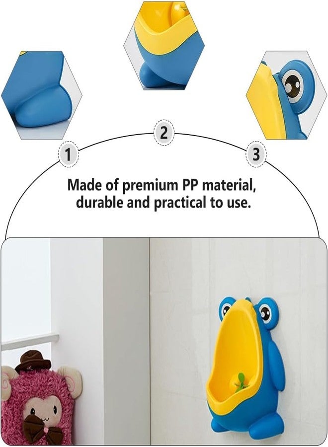 Blink Basket Frog Pee Training,Cute Potty Training Urinal for Boys with Funny Aiming Target,Urinals for Toddler Boy (Blue-Yellow) - Image 4