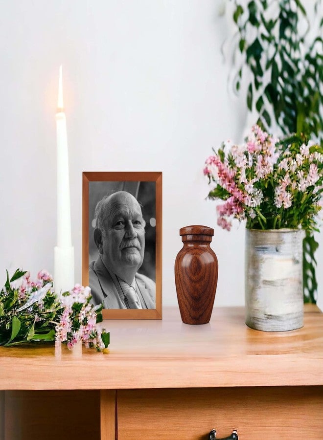 ZIYA Wooden Cremation Small Urns for Human Ashes Keepsake Adult Male Female - Mini Urn for Ashes for Women Men Child Decorative Memorial Funeral Urns for Ashes Pet Cat Dog with Gift Box, Bag & Funnel - Image 4