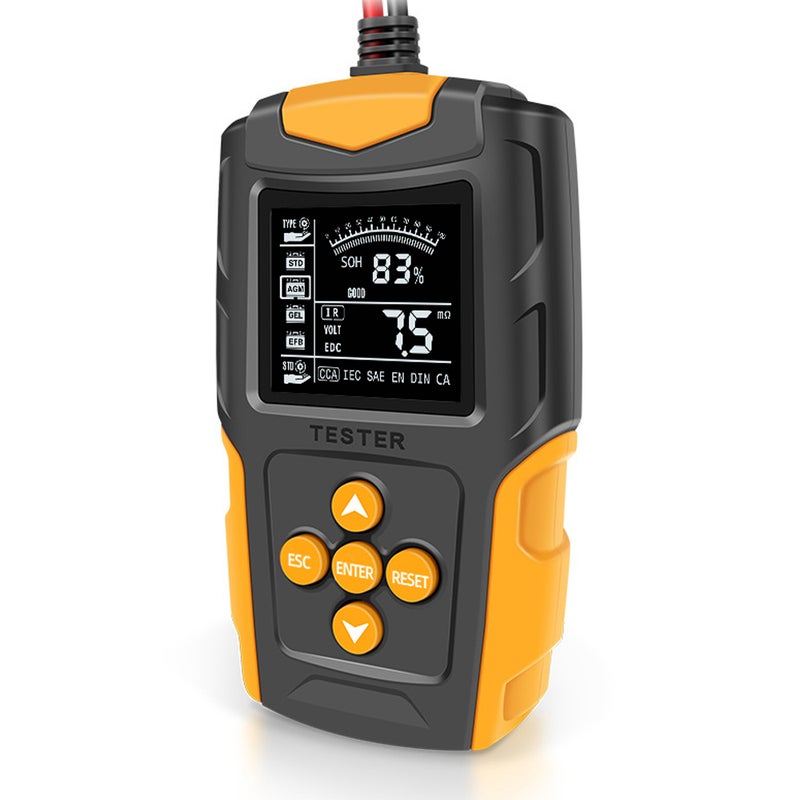 12V/24V Car Battery Tester LCD Digital Battery Analyzer Car Charge Diagnostic Tool SOH SOC CCA IR Measurement for Car Truck Motorcycle - Image 2