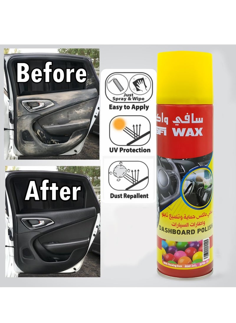 Safi WAX Multi-Purpose Dashboard Cleaner & Protector 250ML – UV Protection, Dust Repellent, Easy Spray & Wipe, Quick Results for Car Interiors SFW-15 - Image 5