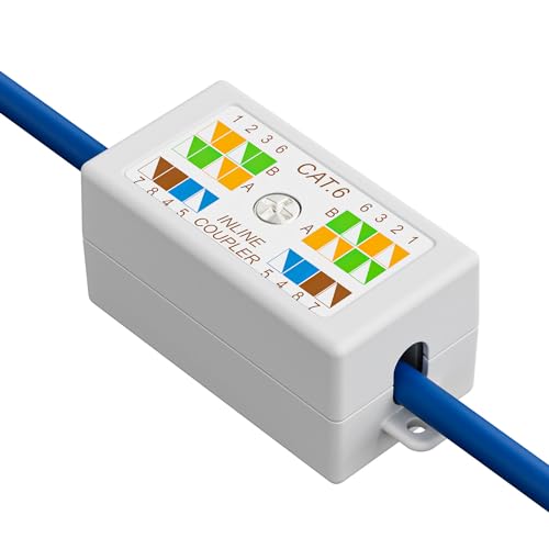 iwillink 10Gbps Ethernet Junction Box, RJ45 Cat6 Junction Box Connector, Punch Down Type, White - Image 1
