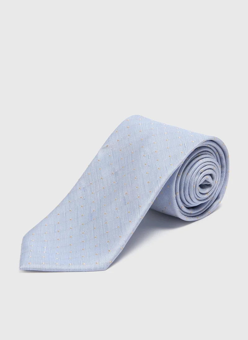 Matalan Taylor & Wright Light Blue Polka Dot Tie
