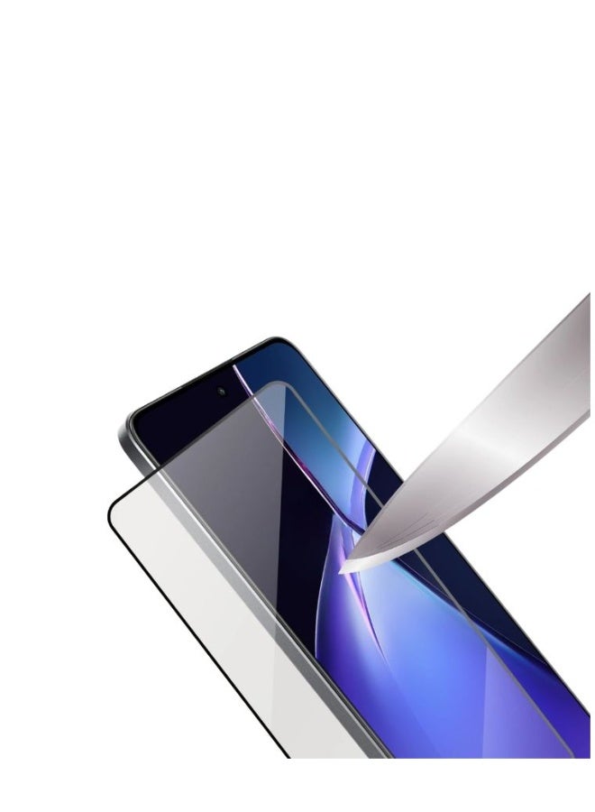 واقي شاشة زجاج حراري 10D لهاتف Oppo Reno 15F – تغطية كاملة، لاصق كامل، شفاف أو بحواف سوداء، مقاوم للخدش 9H، وضوح عالي - Image 4