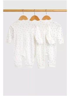 mothercare Spotted Footless Sleepsuits - 3 Pack  - Image 2