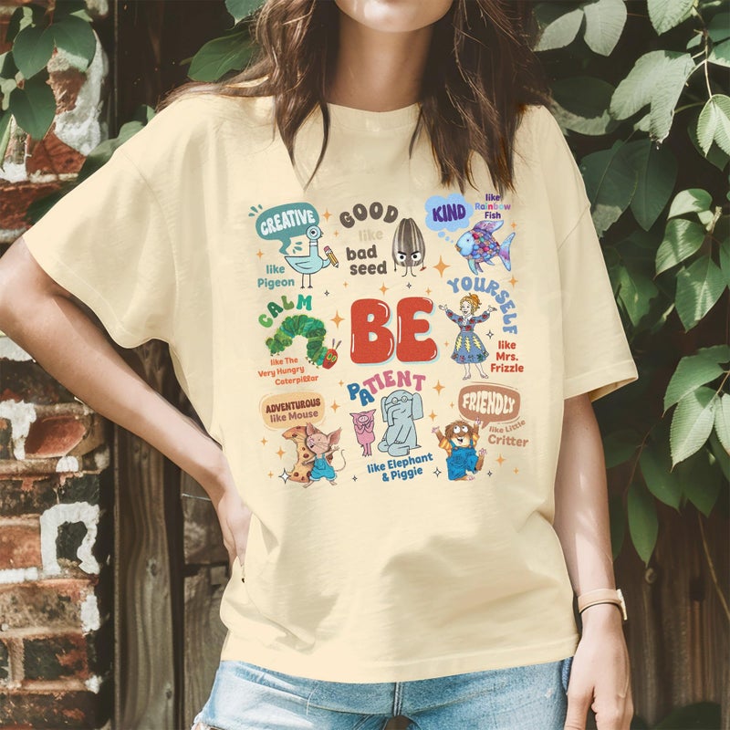InterStellux Teacher Shirt - I Can Be Teacher Shirt - Believe in Yourself Tshirt - Classroom Back to School T-Shirt - Be Your Self Shirts - Gifts for Teacher's Day (Ivory,L) - Image 2