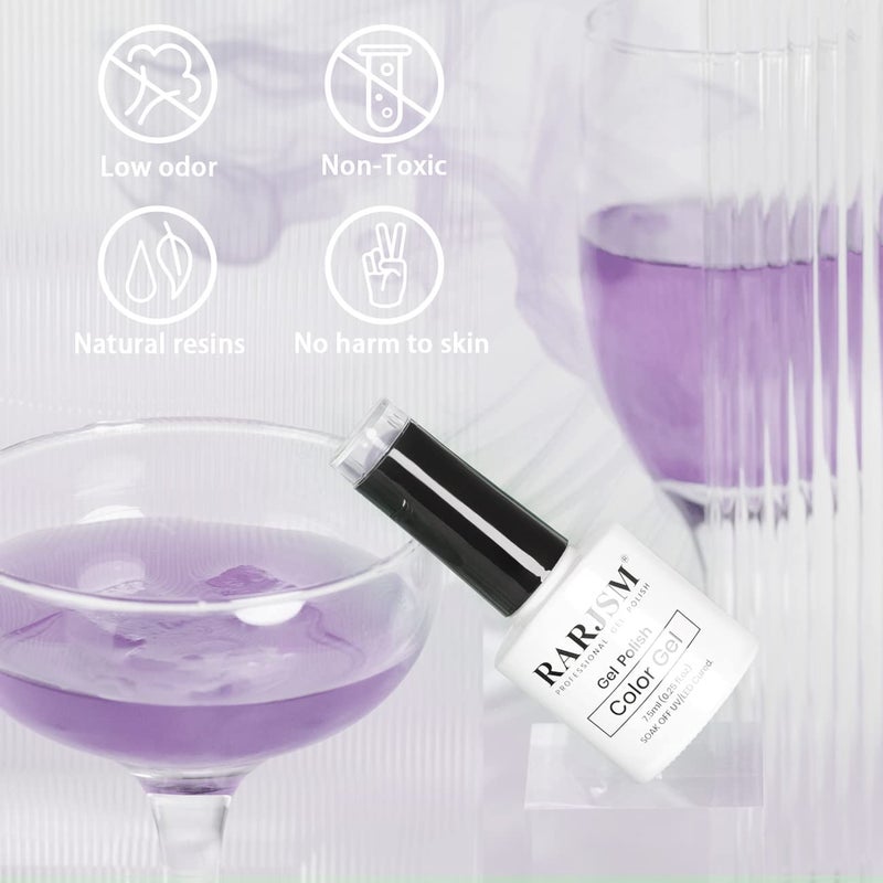 RARJSM Pearl Gel Nail Polish, Glitter Drawing GelPolish Shimmer Mermaid Nail Gel Soak Off for Salon Home DIY Manicure Use - Image 3