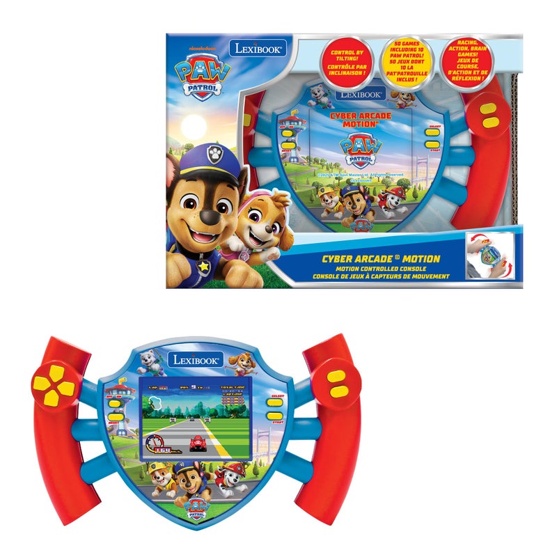 Lexibook, Paw Patrol Cyber Arcade MotionÂ® Console with Gesture Control, Color LCD Screen 2.8'' and 50 Games Including 10 from Paw Patrol Universe, JL3180PA - Image 1