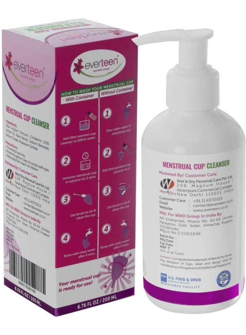 إيفرتين منظف ​​كأس الدورة الشهرية للنساء من إيفيرتين بتركيبة نباتية (200 مل) - Image 4