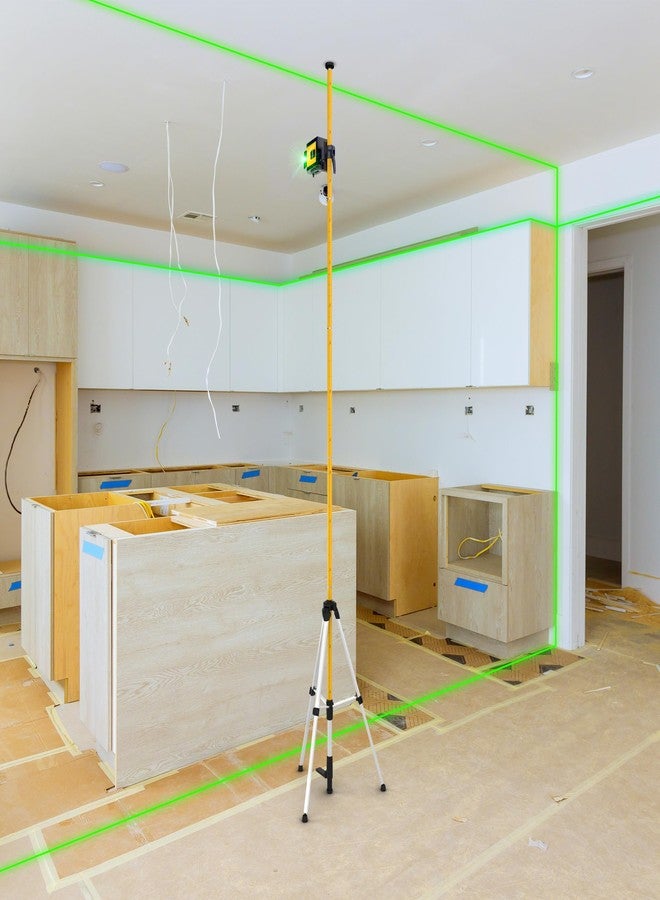 Houseables Laser Level Stand, Laser Level Pole, Lazer Tripod Stand, Lazer Pole, Tripie Mount, Rotary Line, Accessories, Adjustable, Tall, Telescoping, Construction, 1/4" & 5/8" Thread, 12 ft, 3.7 M - Image 5