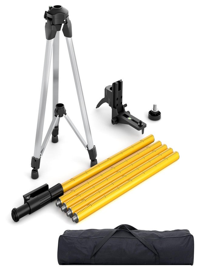 Houseables Laser Level Stand, Laser Level Pole, Lazer Tripod Stand, Lazer Pole, Tripie Mount, Rotary Line, Accessories, Adjustable, Tall, Telescoping, Construction, 1/4" & 5/8" Thread, 12 ft, 3.7 M - Image 1