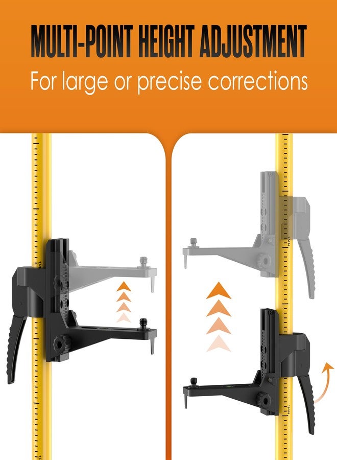 Houseables Laser Level Stand, Laser Level Pole, Lazer Tripod Stand, Lazer Pole, Tripie Mount, Rotary Line, Accessories, Adjustable, Tall, Telescoping, Construction, 1/4" & 5/8" Thread, 12 ft, 3.7 M - Image 4