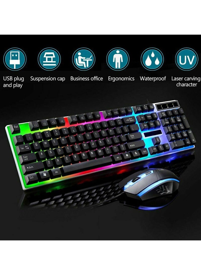 Generic - Led Gaming Keyboard With Mouse Set Black - Image 1