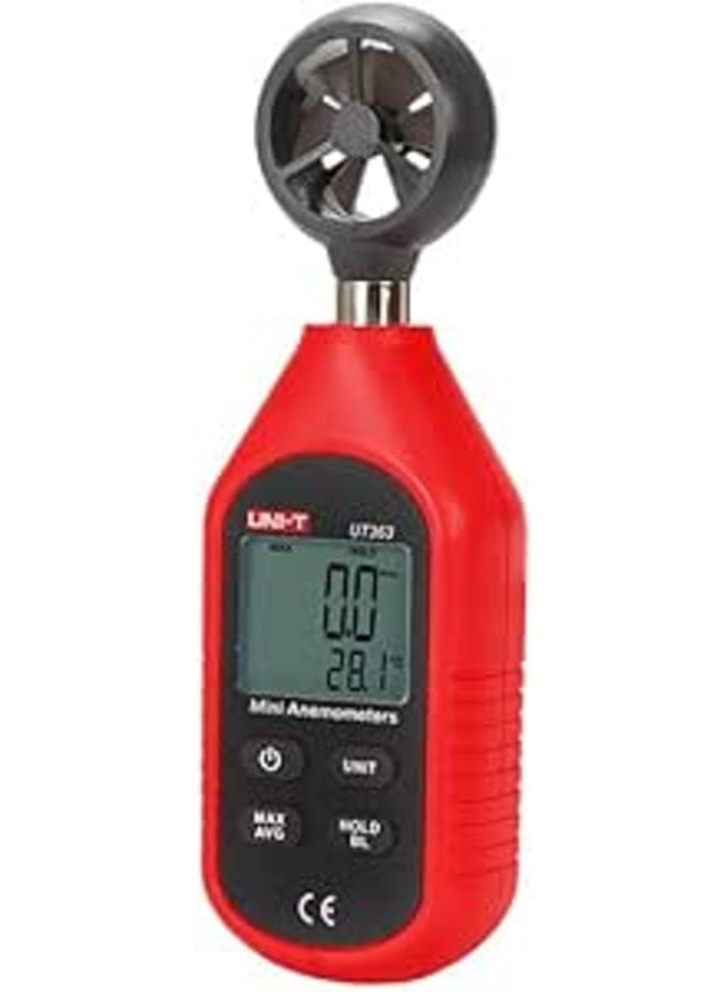 Uni-T UT363 Handheld Anemometer Digital Wind Speed Measurement Temperature Tester LCD Display Air Flow Speed Wind Meter