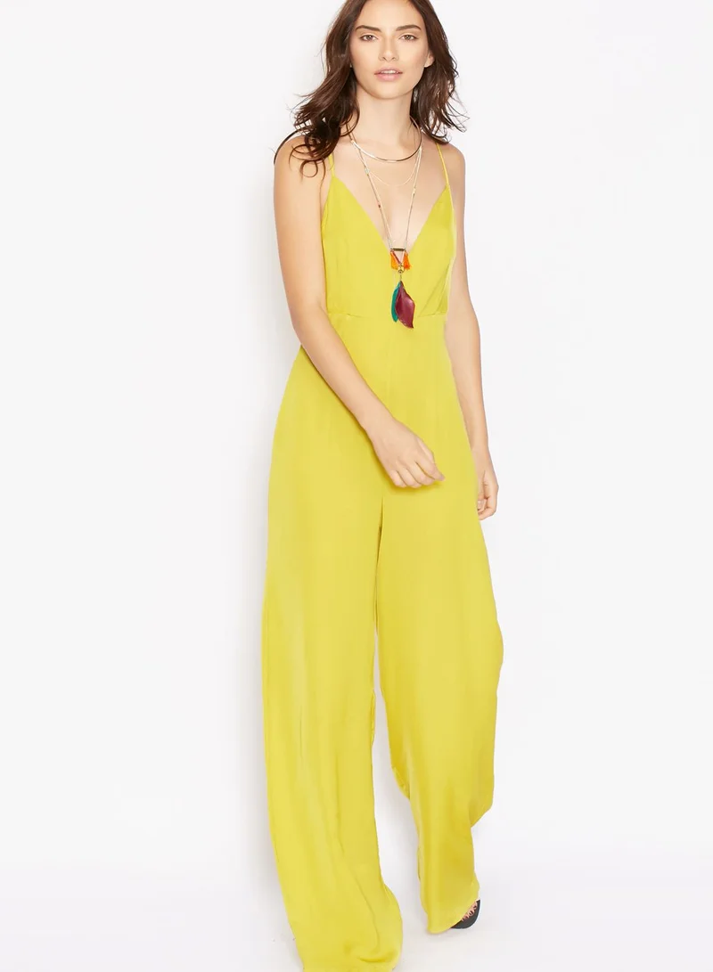Missguided Wide Leg Plunge Jumpsuit