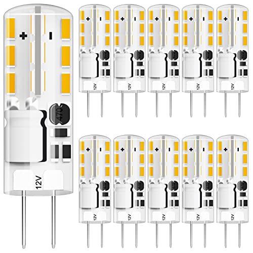 Gaormii G4 LED Bulb JC Type Bi-Pin Base Bulb 1.5W AC/DC 12V 10W T3 Halogen Bulb Replacement for Landscape Lighting, Under Cabinet Puck Light, Chandeliers, Warm White 3000K, 10-Pack - Image 1