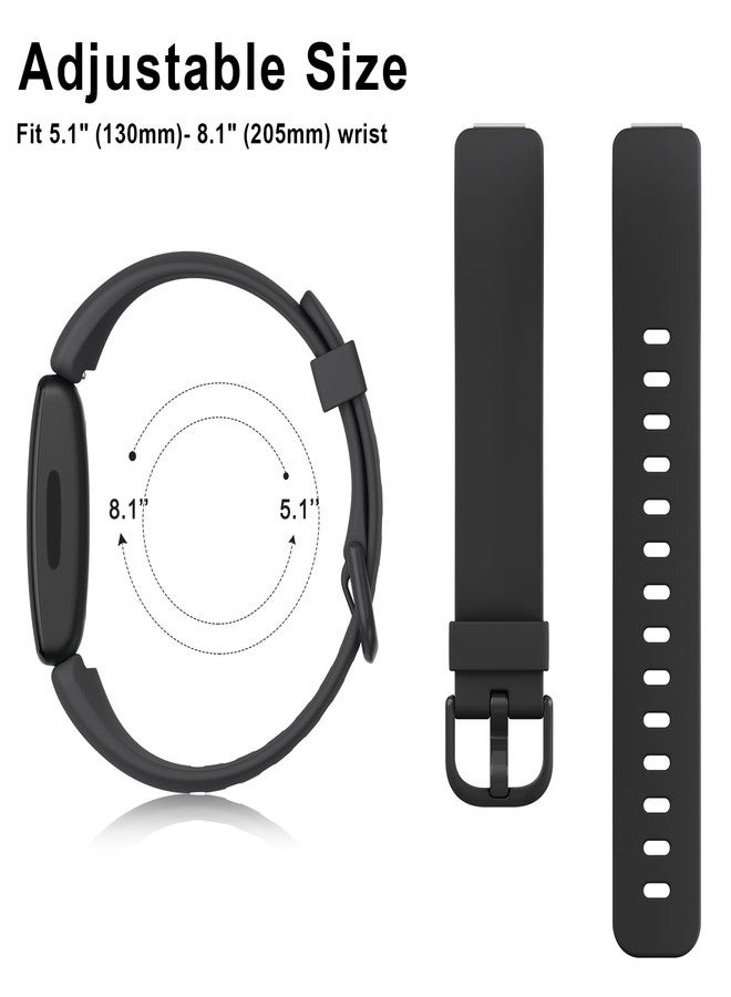 اي كي سوار AK متوافق مع سوار Fitbit Inspire 2 للرجال والنساء، أساور رياضية بديلة قابلة للتعديل لسوار Fitbit Inspire 2 / Ace 3 (أسود) - Image 3