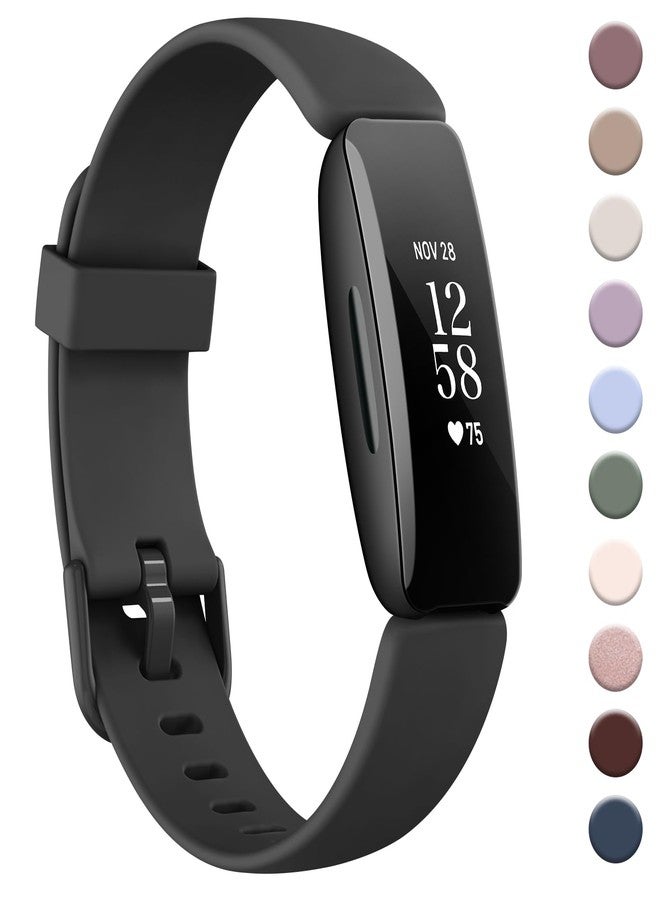 اي كي سوار AK متوافق مع سوار Fitbit Inspire 2 للرجال والنساء، أساور رياضية بديلة قابلة للتعديل لسوار Fitbit Inspire 2 / Ace 3 (أسود) - Image 1
