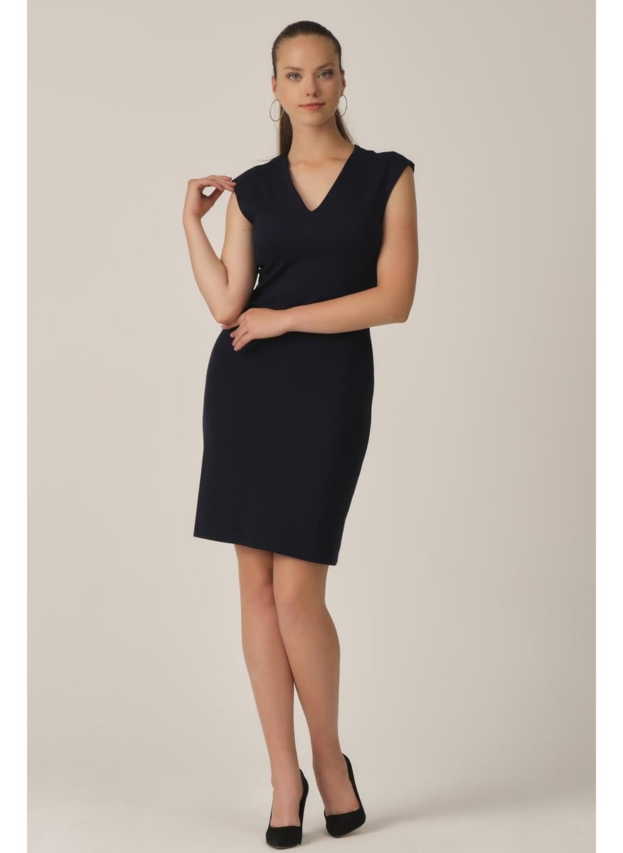 Alexander Gardi V-Neck Pencil Dress  - Image 2